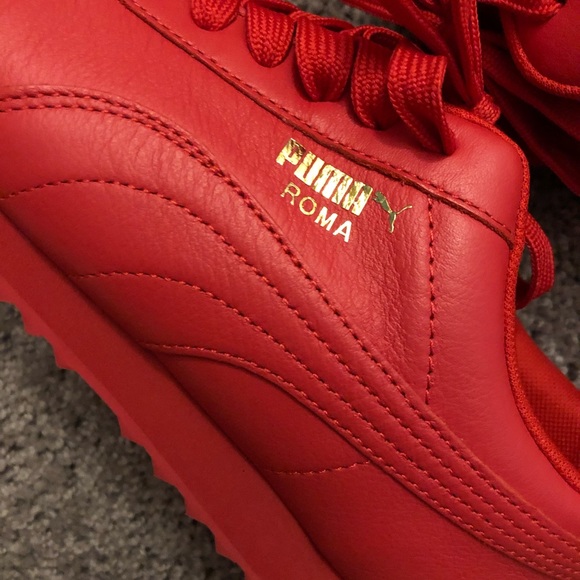 PUMA Roma Basic "Hi Risk Red" Shoe NWOB - Picture 11 of 14